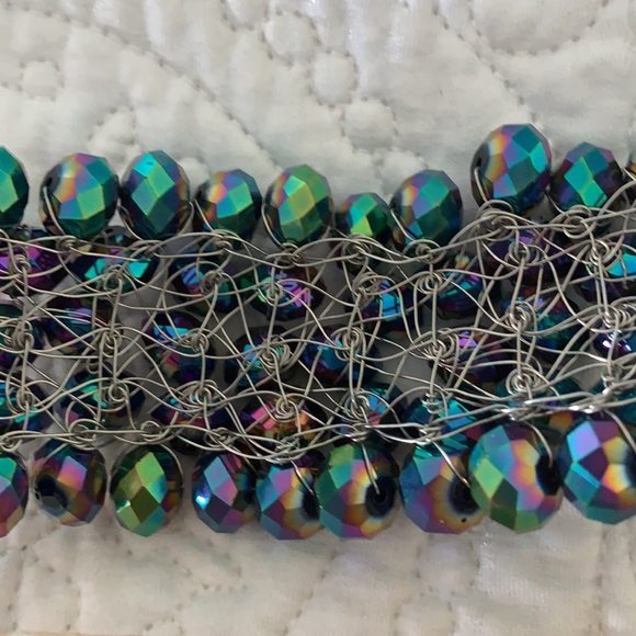 Stunning sparkling beaded cuff bracelet - Picture 9 of 9